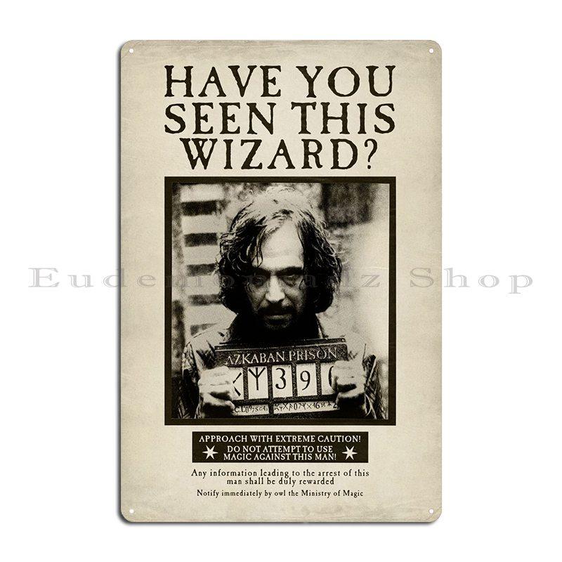 Have You Seen This Wizard? Metal Sign Wall Mural Cinema Bar Design Home Tin Sign Poster