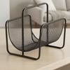 Metal Magazine Rack with Carry Handle Sturdy Floor Decorative
