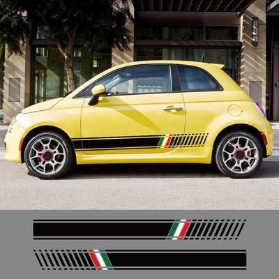 Car Door Side Stickers for Fiat 500 Abarth 595 Auto Body Decor Cover Graphics Stripes Waterproof Vinyl Film Decals Accessories