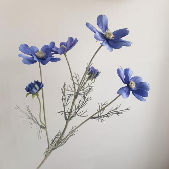 Künstliche Cosmeenblüten 6 Köpfe Kunstseiden-Cosmeen mit Stiel Falscher Wildblumenstrauß für Vase Hochzeitsparty Frühling Sommer Heimdekoration