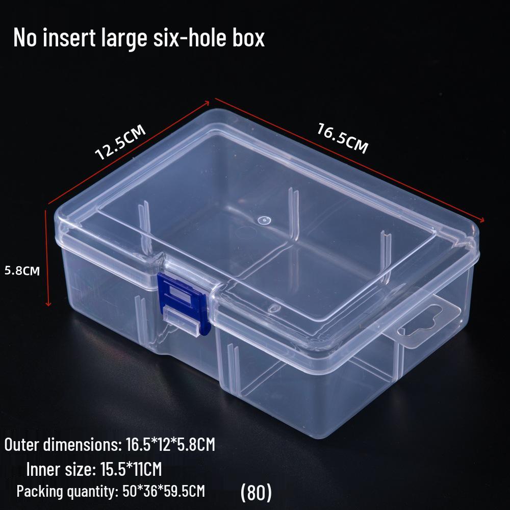 Rectangular Transparent PP Plastic Storage Box for Stationery, Cards, Hardware, Jewelry, and Fishing Gear