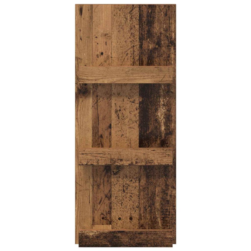 Magazine Rack with Shelf Reclaimed Wood Look 43 x 11 x 102 cm Engineered Wood