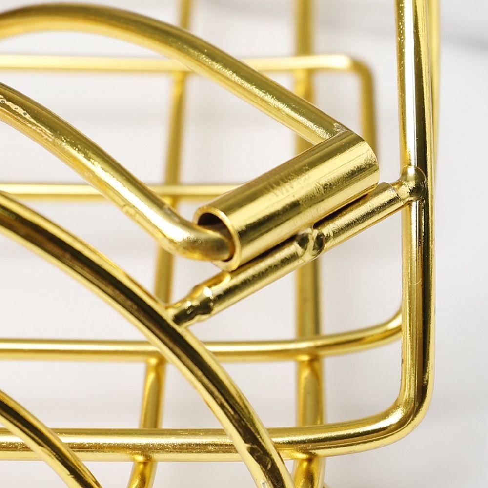 Square Shape Metal Napkin Holder Flat Design Iron Art  Tissue Rack  Cafe Setting