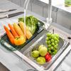 Extendable Strainer Basket Household for Dishes Pasta Drain Vegetables Clear