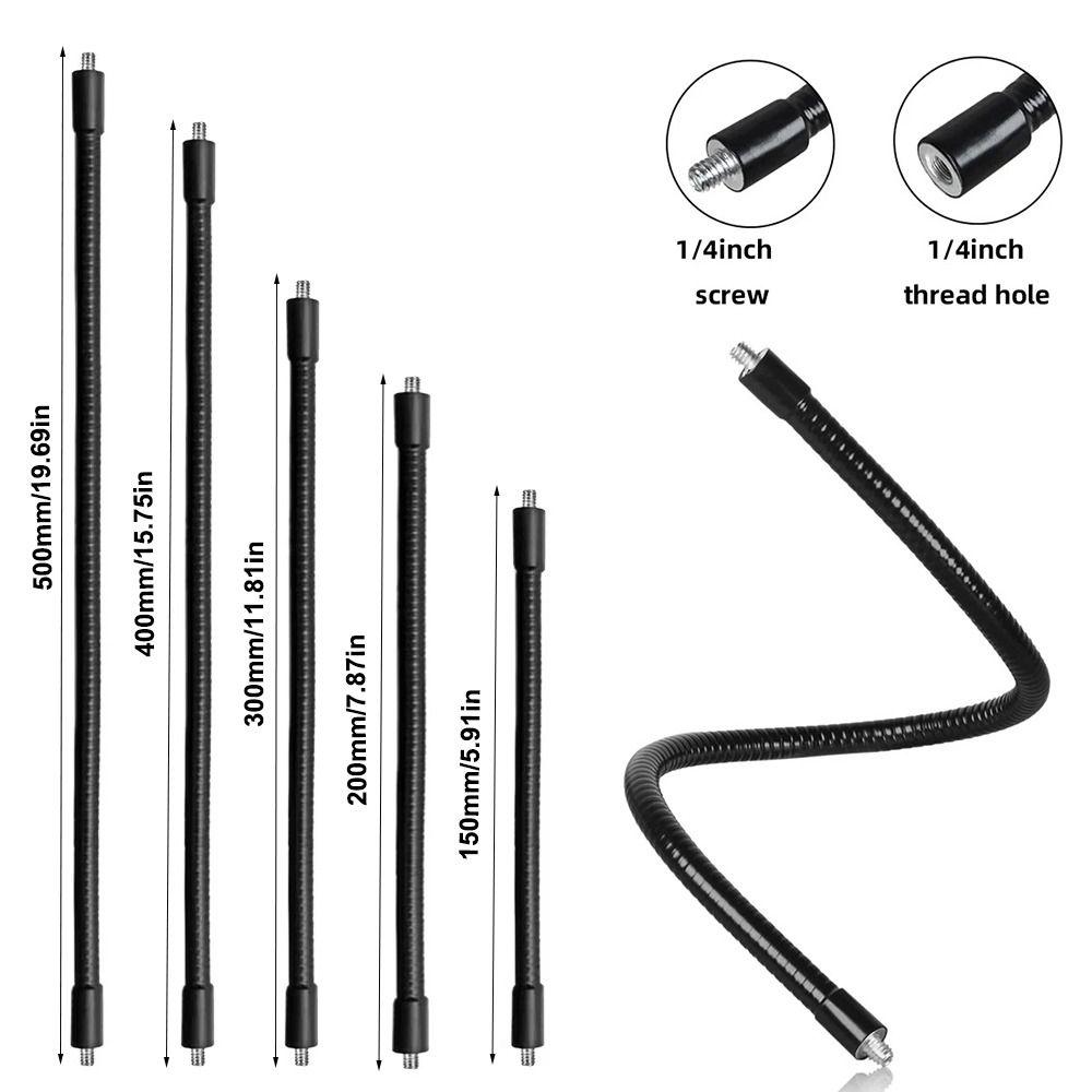 New Metal Monopod Metal Tube Rod Flexible With 1/4inch Screw Selfie Stick Stands Lightweight Tripod Extension Arm SLR Cameras 7