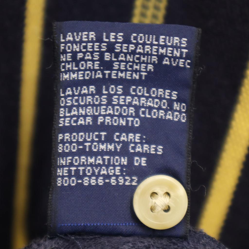 Tommy Hilfiger 90s Old Flag Tag Striped Pattern Short Sleeve Polo Shirt Men's Used