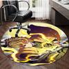 1pc Agatsuma Zenitsu  Print Round Carpet Chair Round Carpet Suitable for Bedroom Living Room Home Decorative Carpet
