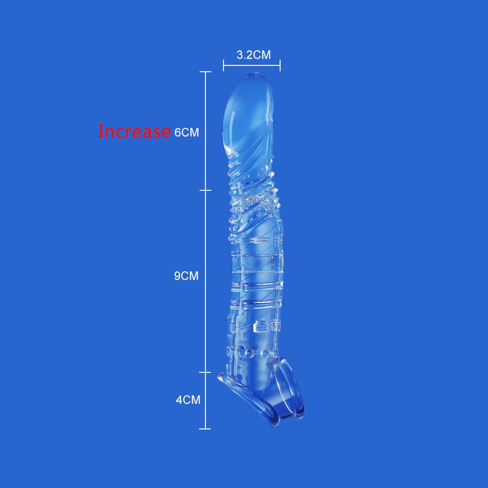 Elastické prodlužovací návleky na penis Opakovaně použitelné měkké kondomy s odloženou ejakulací Kondomy prodlužující penis prodlužující rukávy pro dospělé Sexuální hračky pro dospělé