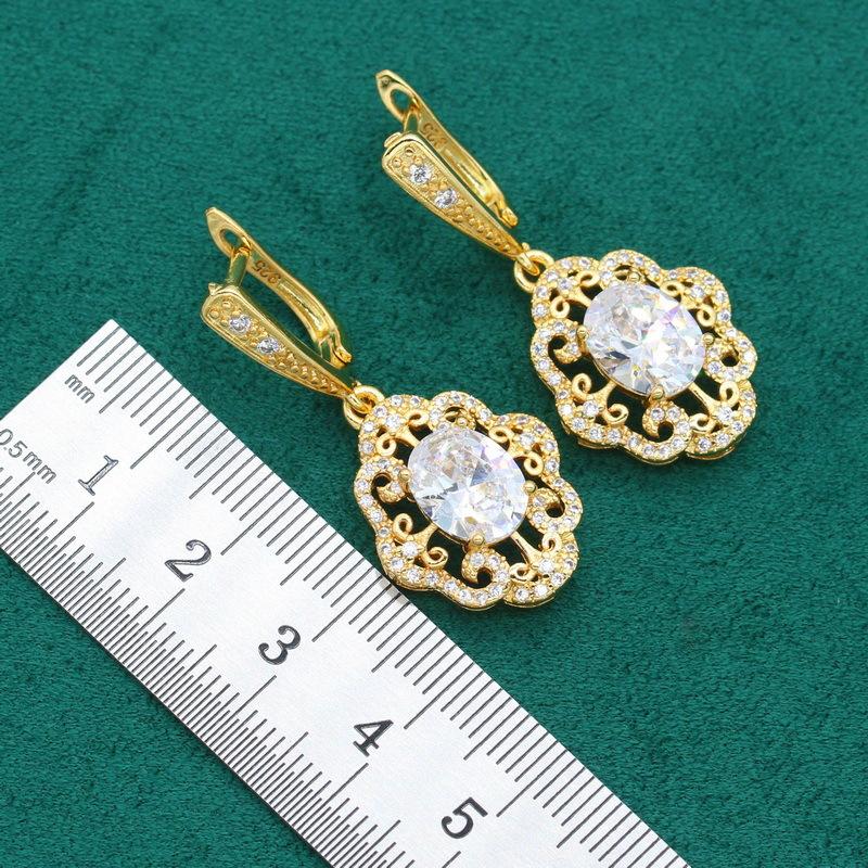 New European and N Fashion Hot Anti Allergy Zircon Necklace Earrings Ring Jewelry