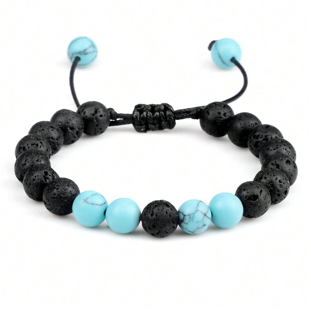 

Natural Stone Vesuvianite Bracelet Tiger Eye Stone Handmade Adjustable Knitting Bracelet Friendship Men s Charm Jewelry Gifts