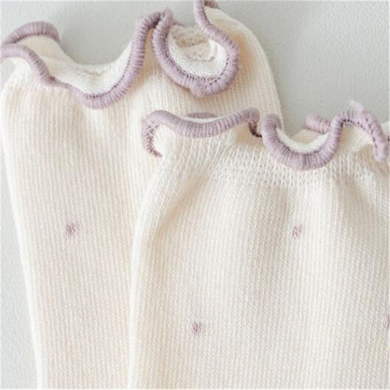 Lawadka Children's Girls Socks Cotton Dot Solid Kids Girl Sock Fashion Princess Baby Socks For Girls Autumn Winter 0-12Years