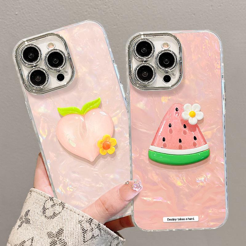 Pineapple Doll Is Suitable for Apple 16promax Mobile Phone Case 15 Summer Small Fresh 13 All-inclusive Lens Film 14 Huawei