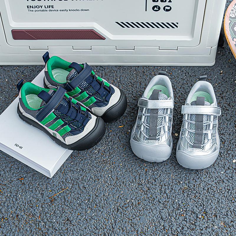 Kids' Summer Mesh Velcro Casual Shoes - Korean Style for Boys & Girls
