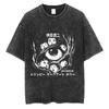 Unisex Washed Vintage Horror Anime Junji Ito Uzumaki Graphic T-shirt Men Women Manga Retro Oversized T Shirt Y2k Casual Cotton T-shirts