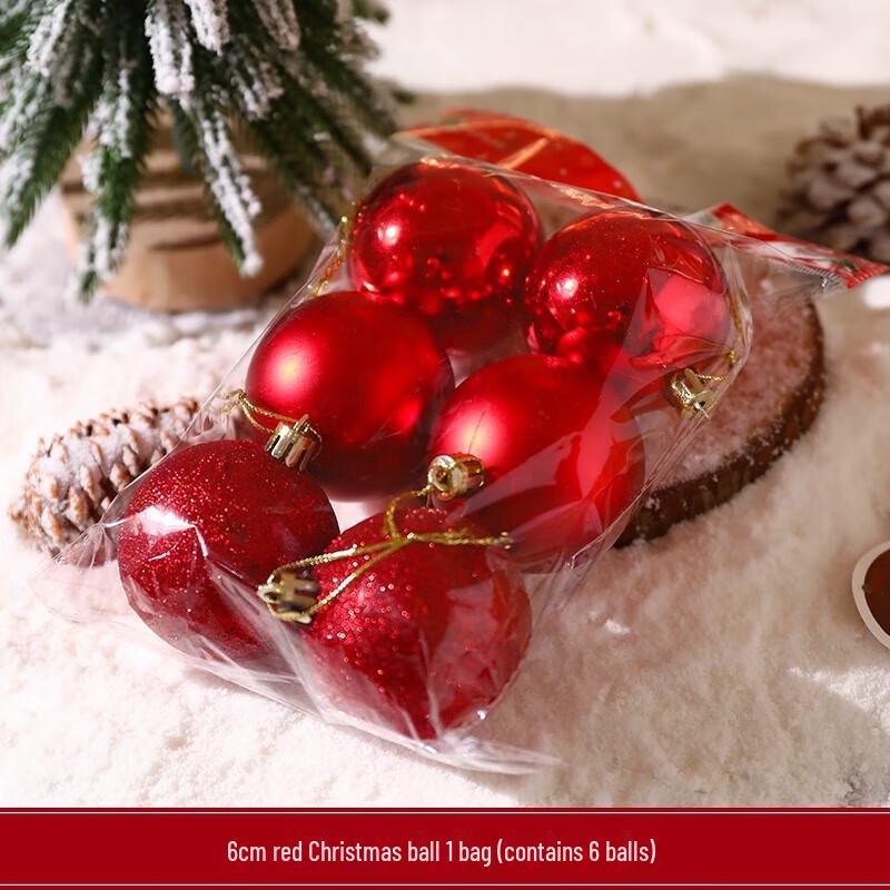 YIXI Christmas Red Electroplated Ball Ornaments