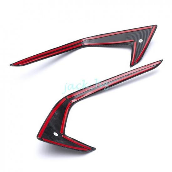 For Honda Civic -2024 Front Fog Light Cover Trims Accessories Carbon Fiber