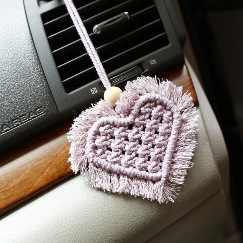Rearview Mirror Hangings Accessories of Heart-Shaped Car Hangings Ornament Cute Car Accessories for Teens Women
