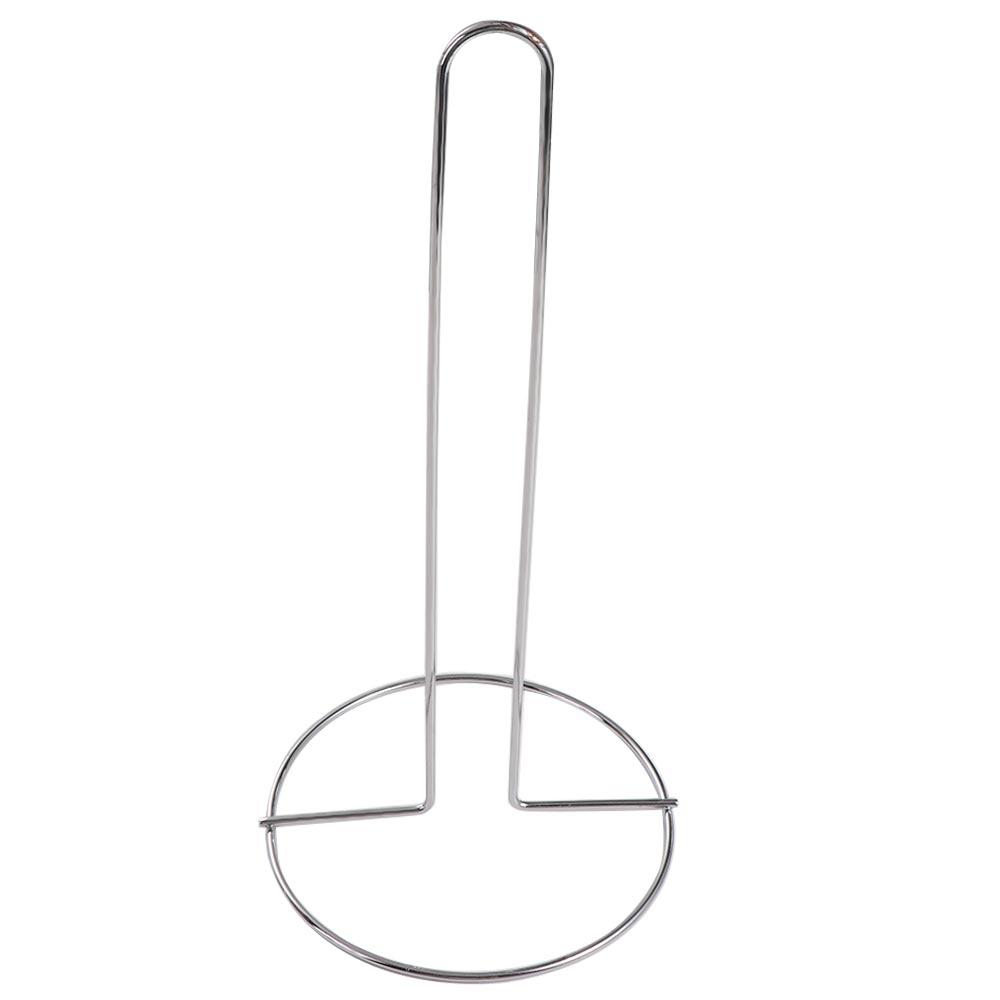 

Stainless Steel Roll Paper Towel Holder Free Standing Black/Silver Vertical Napkins Rack One-handed Tear Tissue Stand Bathroom срібний