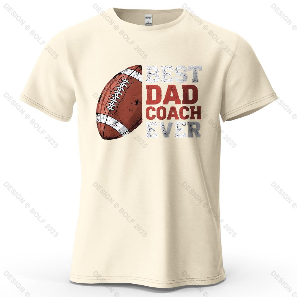 

Football Dad Coach Porty Printed Men s T-Shirt 100% Cotton Oversized Manly Graphic Tees for Women Tops Tees Casual Streetwear 4XL