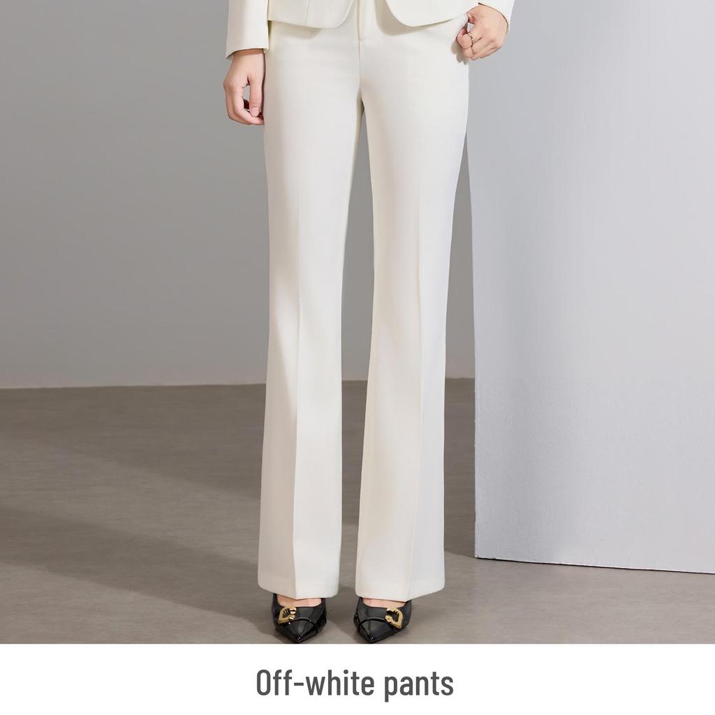 Women's Beige Suit Set: Elegant Spring/Autumn Formal Attire for Announcers, Hosts, or Salon Receptionists