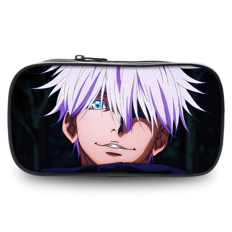 Highcapacity Kaisen Jujutsu Pen Pouch Durable Oxford Fabric Anime Stationery Holder