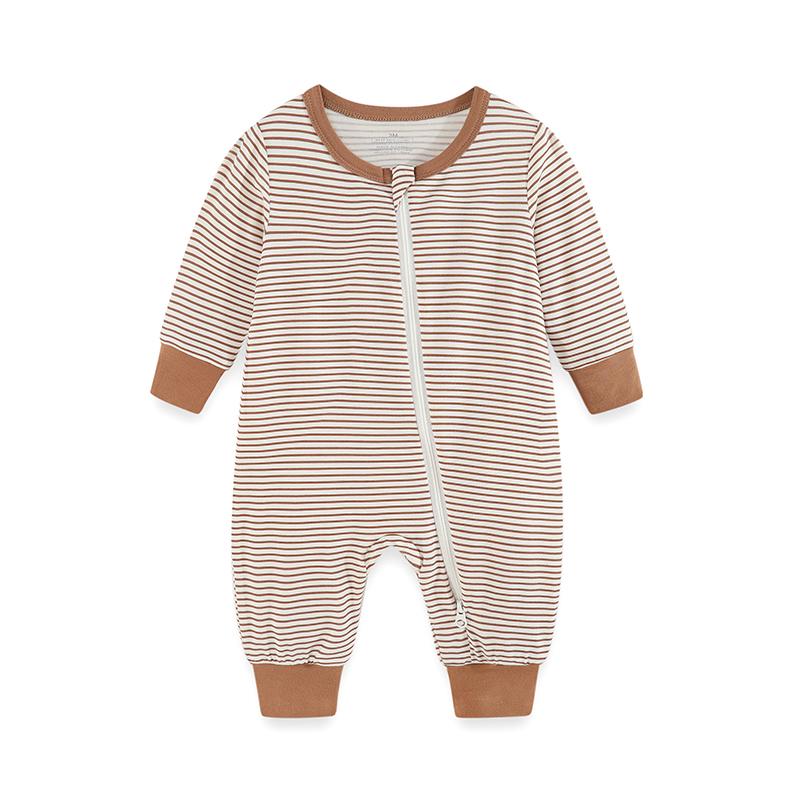 1 Stück Baby Jungen Mädchen modischer langärmliger Reißverschluss-Overall Baumwolle weich Neugeborenen Kleidung