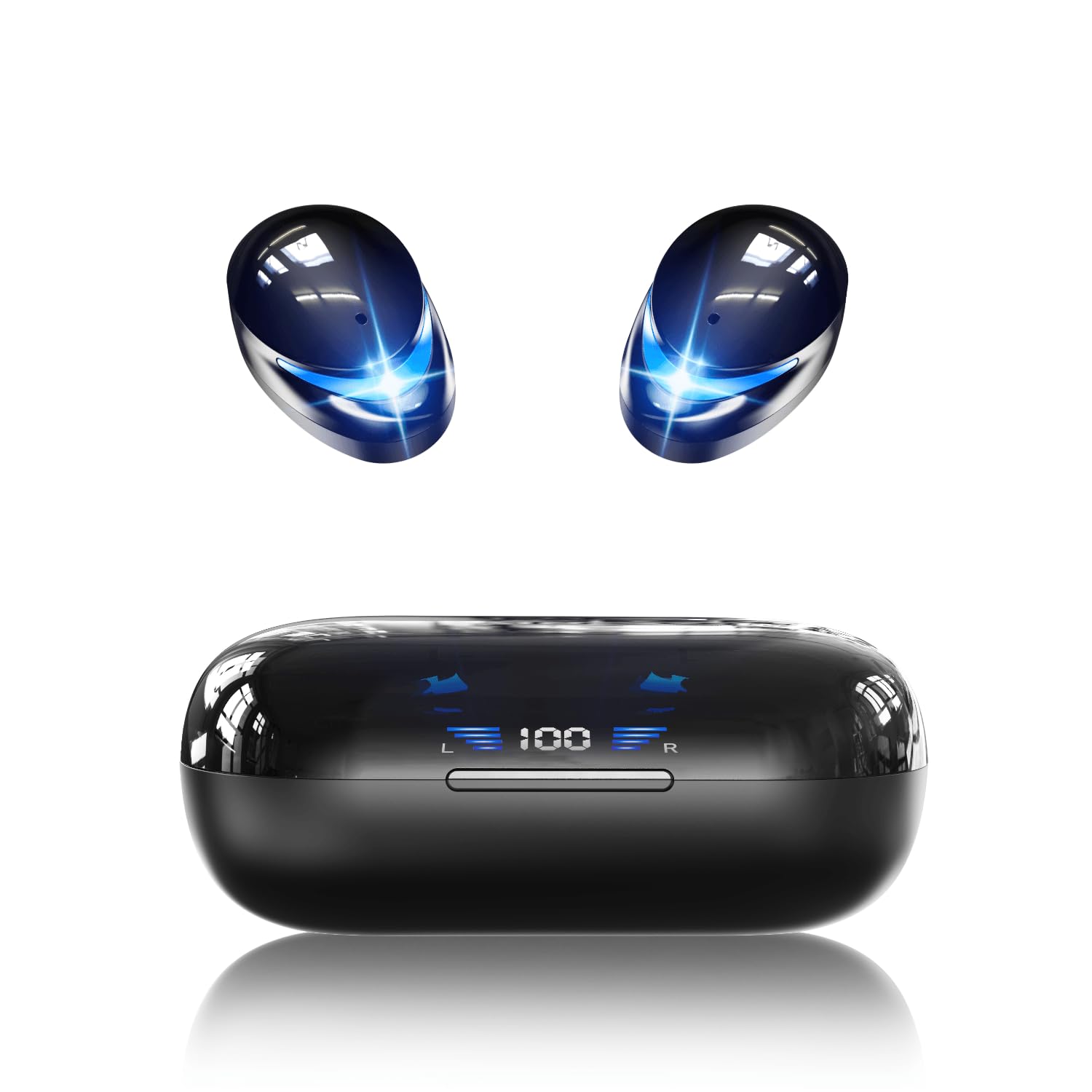 

Wireless Bluetooth Earbuds Popular Bluetooth Bluetooth Instant Automatic ENC Call Noise HIFI Sound 3D Spatial 48 Hours of Continuous LED Battery Level чёрный