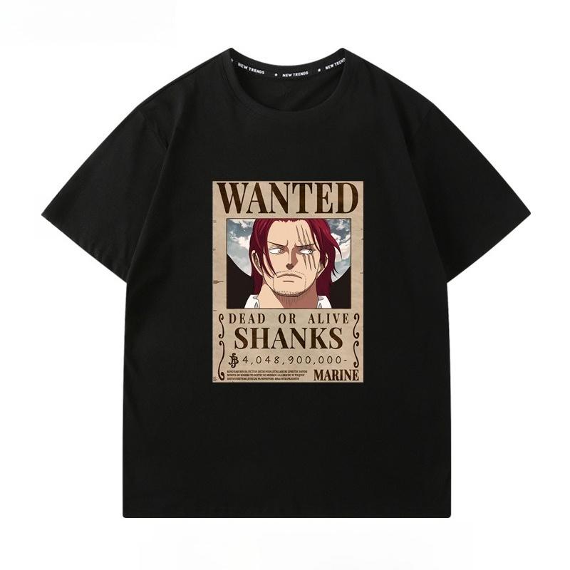 Straw Hat Luffy Chopper ONE PIECE Twodimensional Design Shortsleeved Top Pure Cotton Shortsleeved Mens and Womens Tshirt