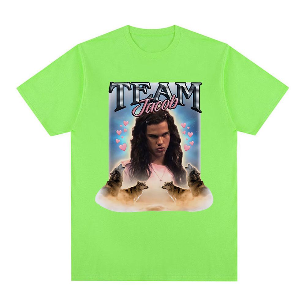 Team Jacob Team Edward Graphic T-shirt Funny Meme Short Sleeve T-shirts Men Women Fashion Cotton Oversized T Shirts Streetwear