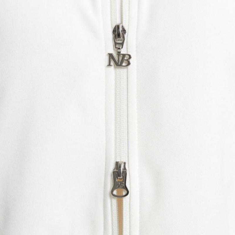 New Balance Nbmde4w142 Women Essential Track Jacket  Ivory 