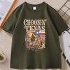 Vintage Country Music Merch Tshirt for Unisex Women Retro Western Cowboy T Shirt Soft Breathable Round Neck Tees Unisex Clothes