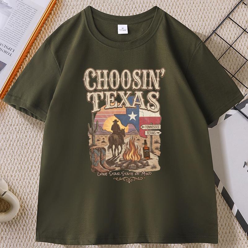 Vintage Country Music Merch Tshirt for Unisex Women Retro Western Cowboy T Shirt Soft Breathable Round Neck Tees Unisex Clothes