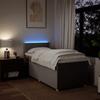 Vidaxl Kontinentalbett Mit Matratze, Taupe, Stoff, 90X190 Cm