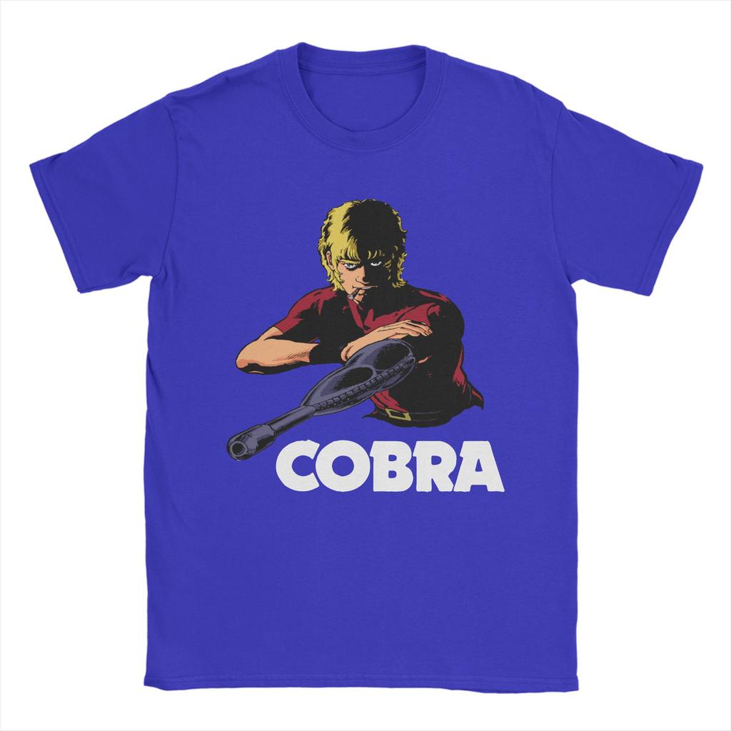 Space Adventure Cobra T Shirt Mens 100 Cotton Casual TShirts Round Neck Manga Anime Tee Shirt Short Sleeve Clothing Graphic