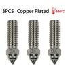 For Creality Ender 3 V3 KE K1/k1 Max Nozzle CR-M4 Nozzles Hardened Steel  Brass Copper plated For Anycubic Kobra/Vyper 3D Nozzle