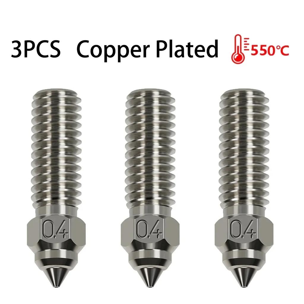 For Creality Ender 3 V3 KE K1/k1 Max Nozzle CR-M4 Nozzles Hardened Steel  Brass Copper plated For Anycubic Kobra/Vyper 3D Nozzle