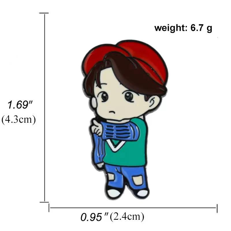 Japanese Cartoon Drip Oil Brooch: Trendy Metal Badge for Clothes & Bags