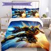 3pcs Bumblebee5 Design Cover Set - HD Printed Bedding with 1 Cover and 2 Pillowcases - Perfect for Home and Dorm Decor