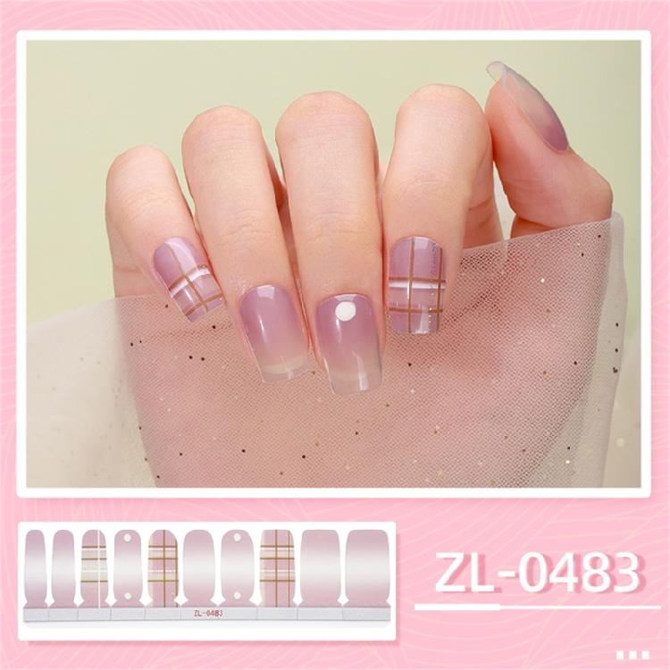 Gradient Nail Art Stickers Full Wrap Nail Stickers Self-Adhesive Nail Art Decals