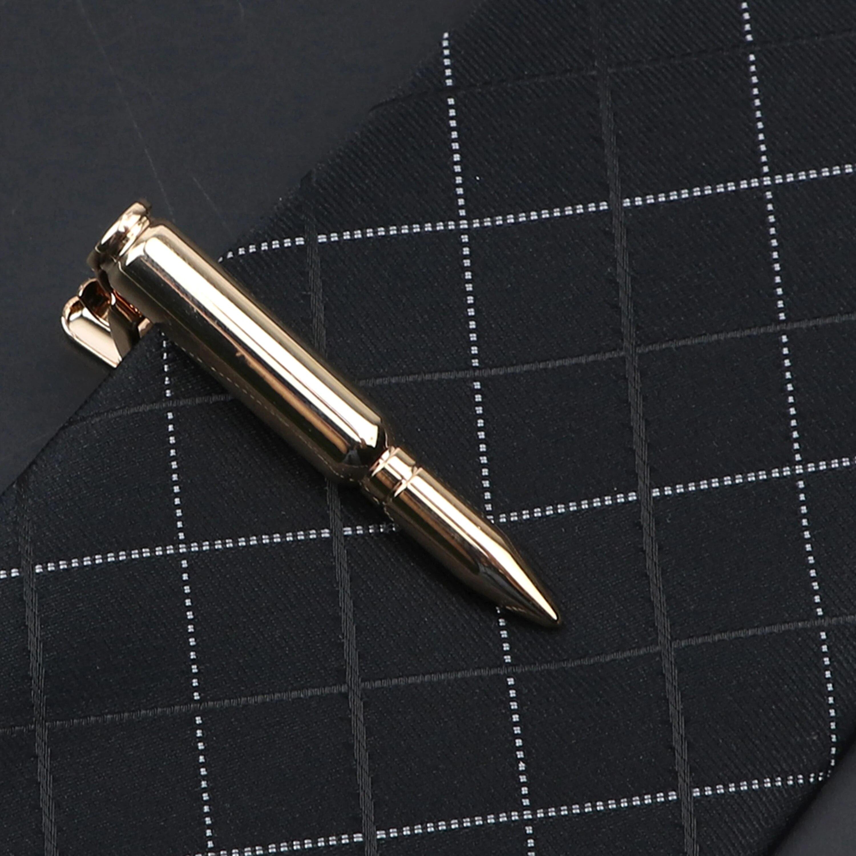 Мужская уникальная свадебная застежка для галстука — фото 5