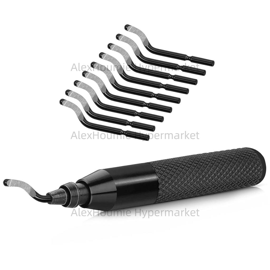 Deburring Tool with 10 High Speed Steel BS1010 Blades Precision Edge Burr Removal on 3D Printing Plastics Resin Art Metal Work
