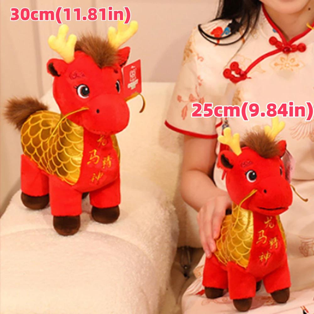 Mascot Dolls Stuffed Horse Toy Good Luck Zodiac Pony Figurine Birthday Gift