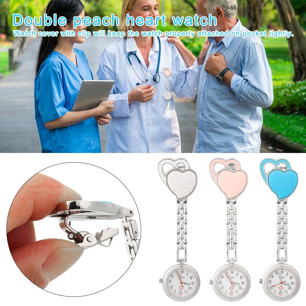 

Прекрасный кулон Медицинская медсестра со светящимися карманными часами Кварцевые часы Медсестра в форме сердца