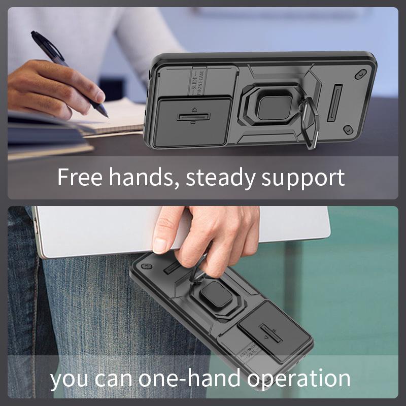 Armor Case For Xiaomi Redmi Note 14 13 Pro Plus 5G 4G Heavy Duty Shockproof Anti-Scratch With Ring Holder Phone Cover