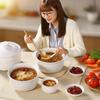 Pinmoya White Melamine Restaurant Stewing Pots & Soup Bowls