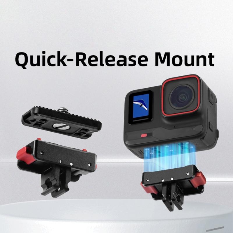 Magnetic Mounting Bracket For 1/4 Tripods Accessories Aluminum Construction Foldable Quick Detach