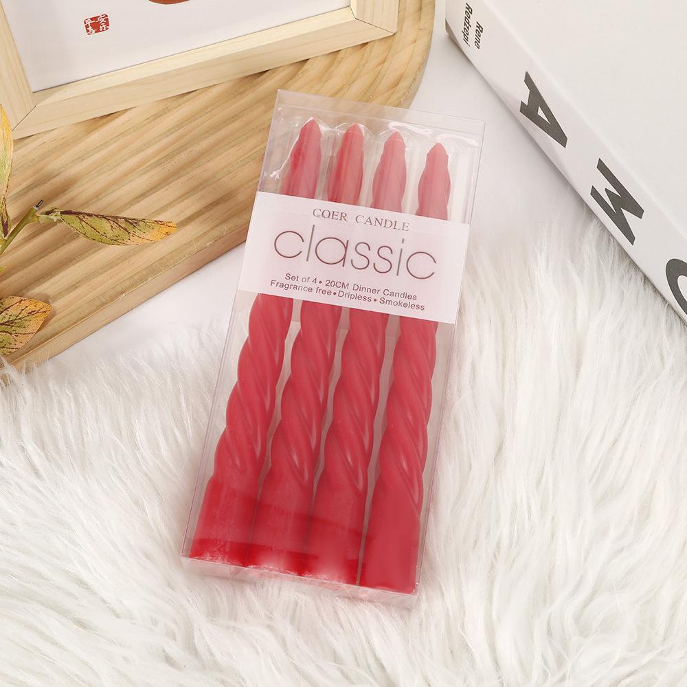 

Цветная витая нить Длинная стержневая свеча Бытовая неромантичная Свадебная Классический спиральный подсвечник Стержень Воск