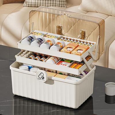 Portable Multi-layer Medicine Box - Large Capacity First Aid Storage for Home Use