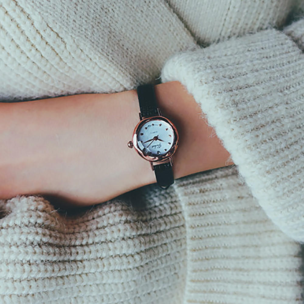 

Женские кварцевые аналоговые наручные часы с маленьким циферблатом, роскошные деловые часы One Size чёрный