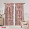 2pcs,2D Plane Printing Window Curtain Cubist Faces Versatile 100% Polyester (without Rod) Festive Perfect for Bedroom, Living